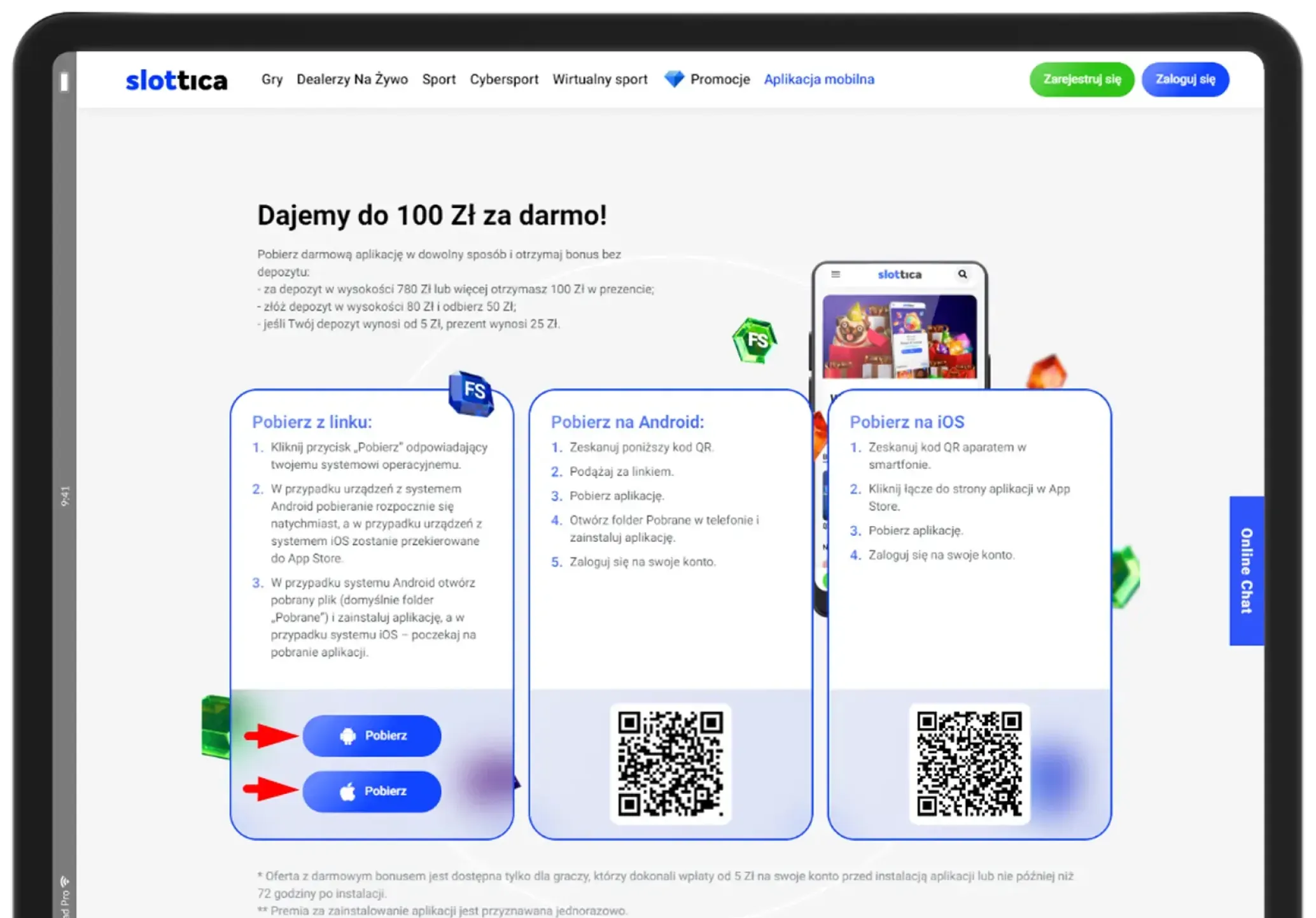 Aplikacja mobilna kasyna online