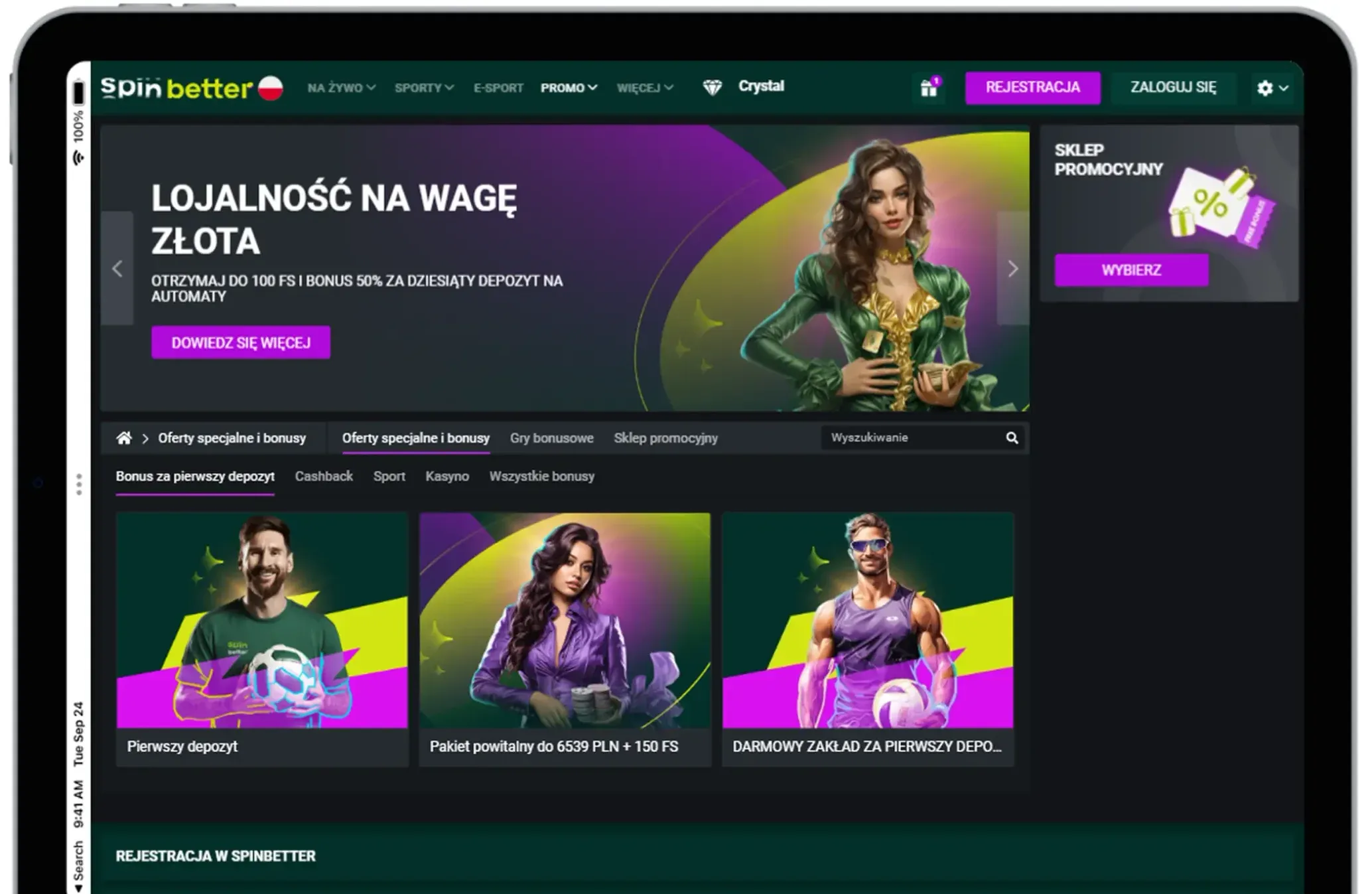 Promocja za dokonanie pierwszego depozytu