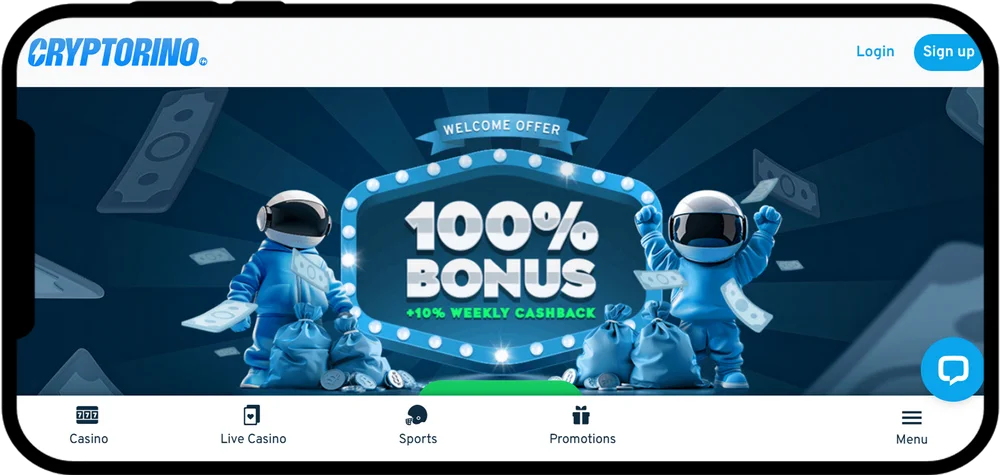 Cryptorino — warunki bonusu powitalnego